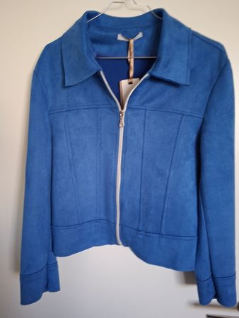 Modische blaue Jacke Gr. L  weich