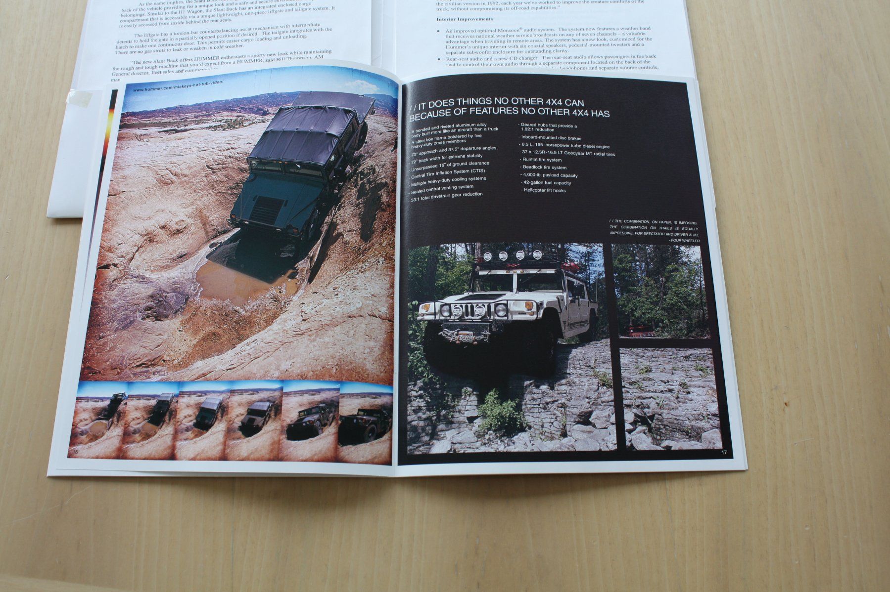 Hummer Documenti: Hummer H1 Pressemappe & Prospekt/Dias 2000 – Usato da Wikon venduto da erwin400 7
