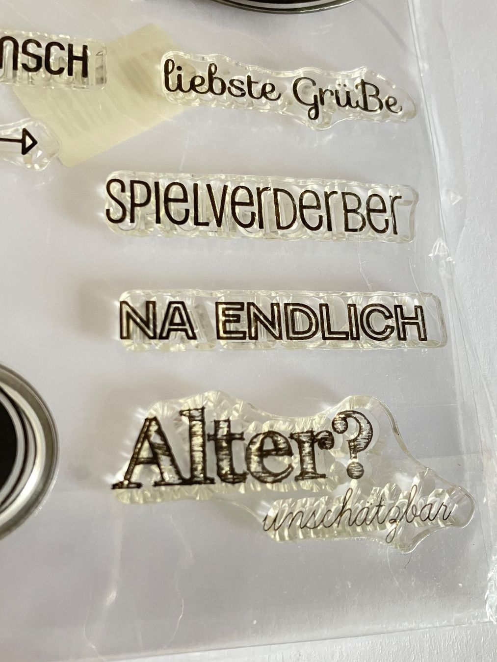 Timbri: Neues Set  Motivstempel  Worte 11x16 cm – Nuovo e nell'imballaggio originale da Effretikon venduto da wenuss 4