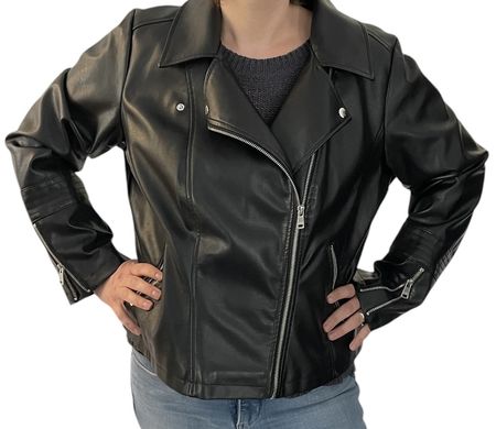 Kunstlederjacke ONLY CARMAKOMA schwarz Grösse 48