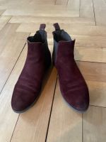 Bordeauxrote Damen Stiefeletten