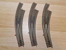 Fleischmann 3 x 6142 R Bogenweichen H0