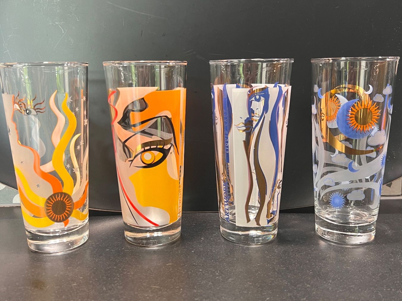 Bicchieri: Vintage RASTAL ARTWORK COLLECTION drinking glasses – Usato da Lausanne venduto da NYC67