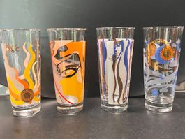 Vintage RASTAL ARTWORK COLLECTION drinking glasses