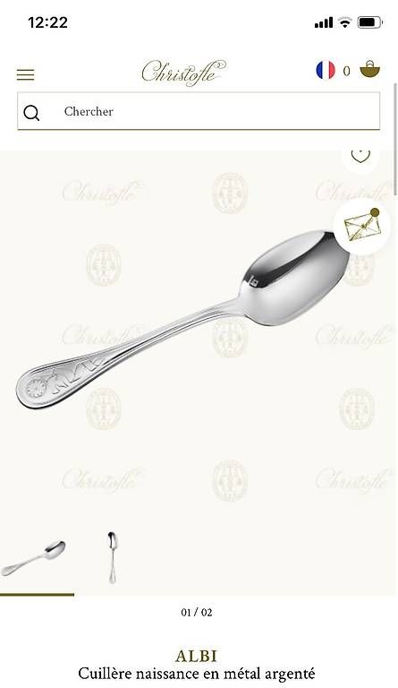 Cucchiai: Cuillère de naissance Christofle  Collection Albi – Nuovo e nell'imballaggio originale da Vésenaz venduto da Laura_888 2