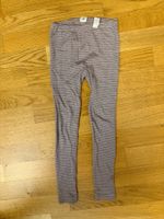 Cosilana Woll-Seide Leggings Gr. 128 flieder geringelt