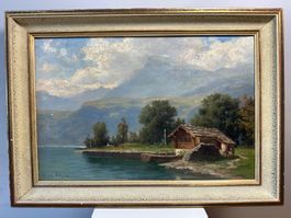 Orig. Ölgemälde von Albert von Schmid – Schweizer Voralpen