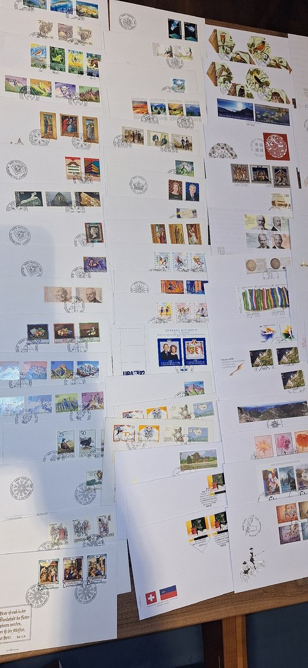 Alle Briefmarken: Liechtenstein FDC / Briefe / Karten 500Stk. Lot 5 – Gebraucht aus Balgach von SIMEON27 1