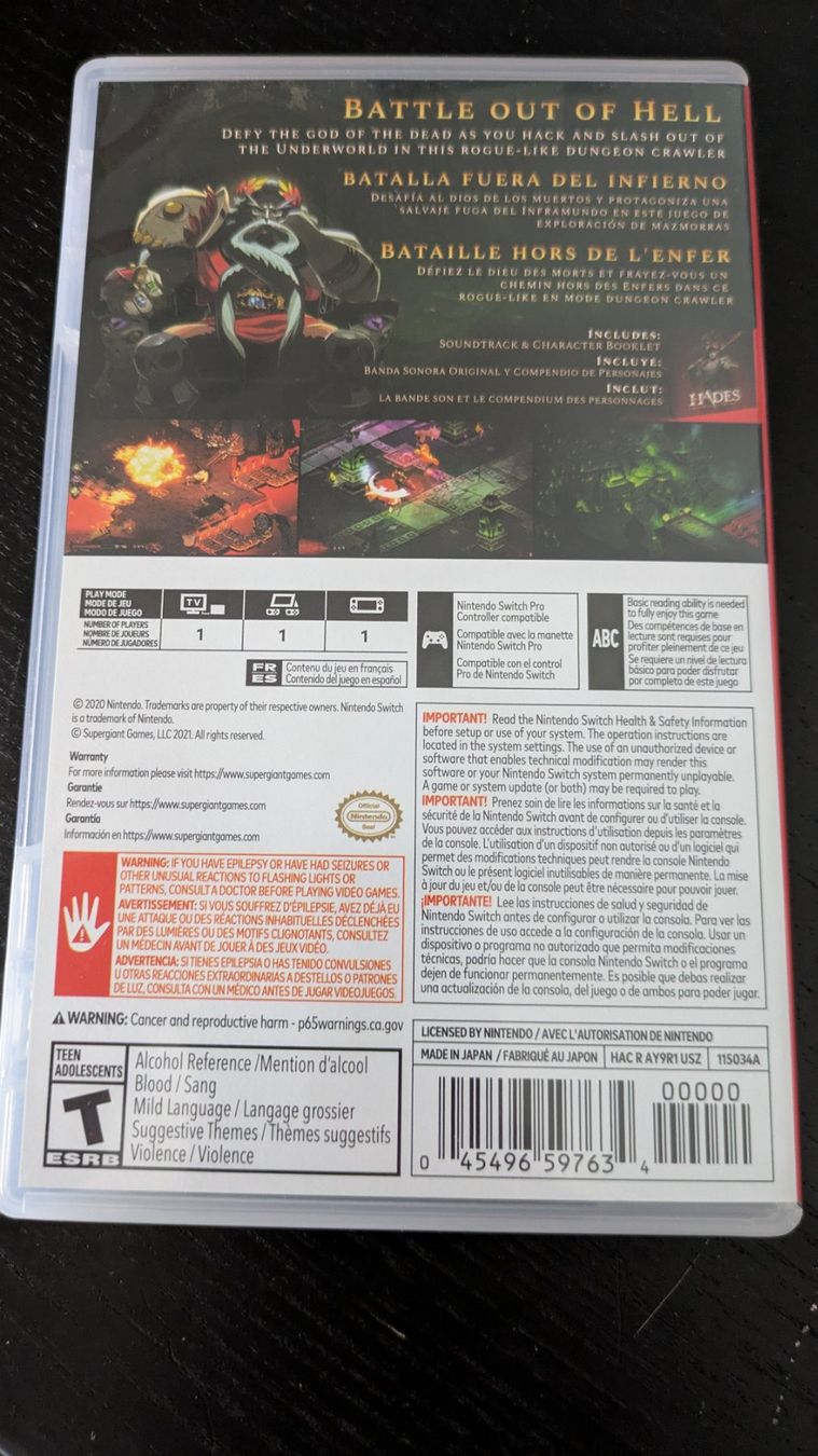 Jeux: Hades – Neuf (Voir description) à St-Cergue par Stekuff 1