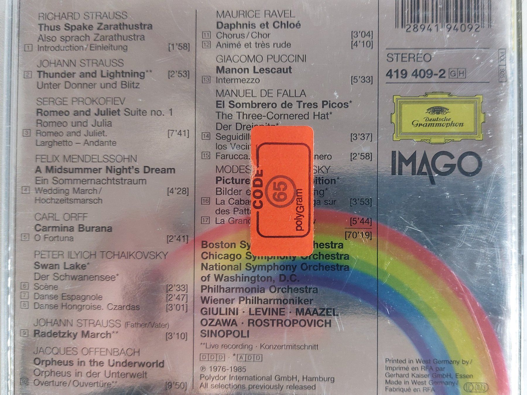 CDs: Klassik CDs Imago 1, 2, 4 und 5 – Gebraucht aus Rickenbach ZH von Pabag 9
