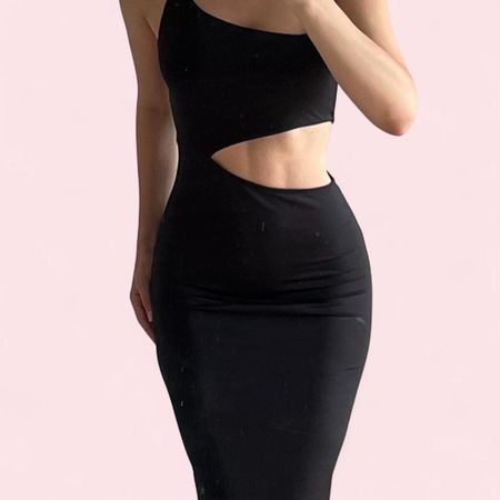 Black H&M bodycon dress with cutouts Size S