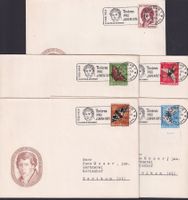 1955, J158-162 FDC's mit KRONEN-Stempeln, Kat: 200.-+