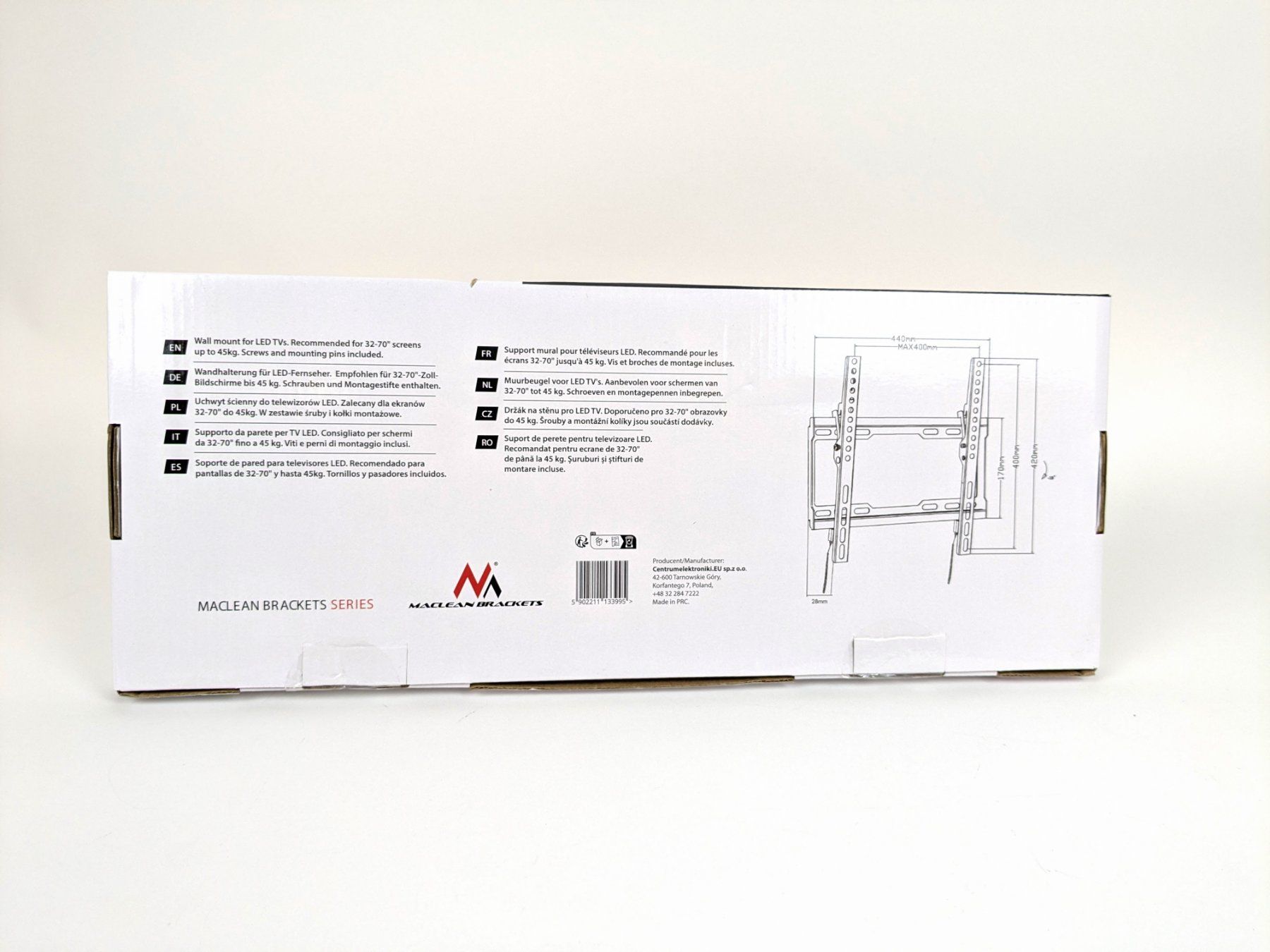 Supporti a parete: MACLEAN MC-412 TV Wandhalterung, Universal – Nuovo (secondo la descrizione) da Thun venduto da Restwert_Thun 1