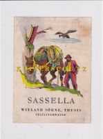Etikette für Wein - Sassella (Wieland Söhne, Thusis) /bd