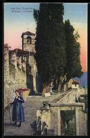 AK Brissago, Chiesa e Cipressi, 1919