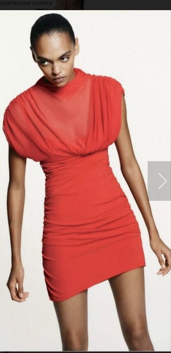 Zara Vestiti: Abito donna rosso drappeggiato  – Nuovo e nell'imballaggio originale da Opfikon venduto da ari_7yn2 8