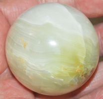 Deko - Heilstein W-70 – Ägyptischer Alabaster - Kugel 5x5 cm