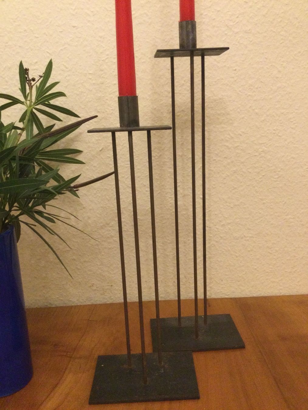 Portacandele: 2 Kerzenständer, Höhe 40 cm und 51 cm – Usato da Adliswil venduto da luzia31 1