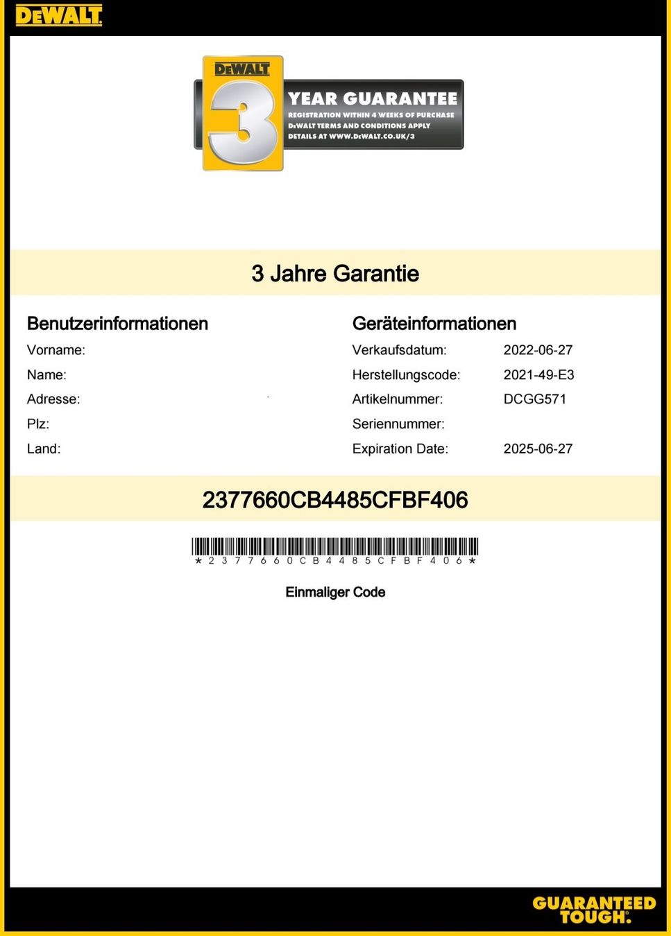 Toutes les machines: DeWalt Akku Fettpresse – D'occasion à Reichenburg par Subaru20 4