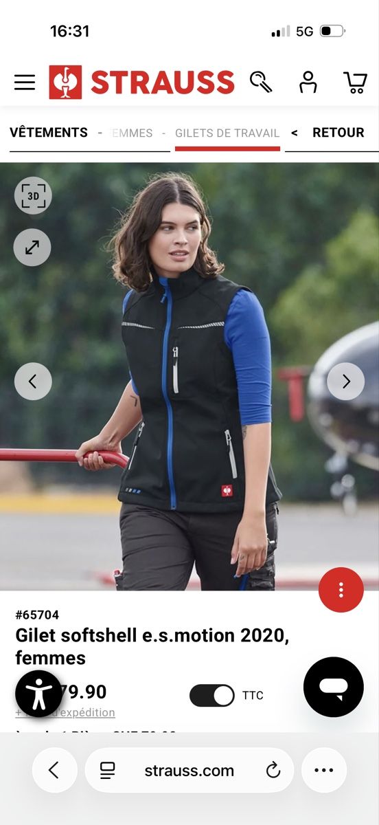 Engelbert Strauss Gilets & Westen: Engelbert Strauss Softshell Weste e.s.motion 2020 Damen – Gebraucht aus Susten von bar_nsp6 1