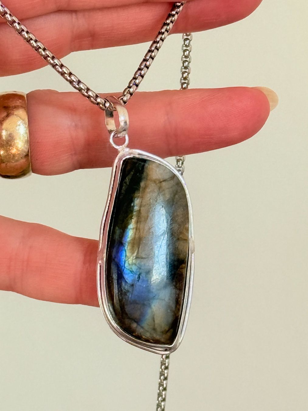Catenine: Labradorite - Pendentif unique en son genre! – Nuovo e nell'imballaggio originale da Genève venduto da AGBERG 7