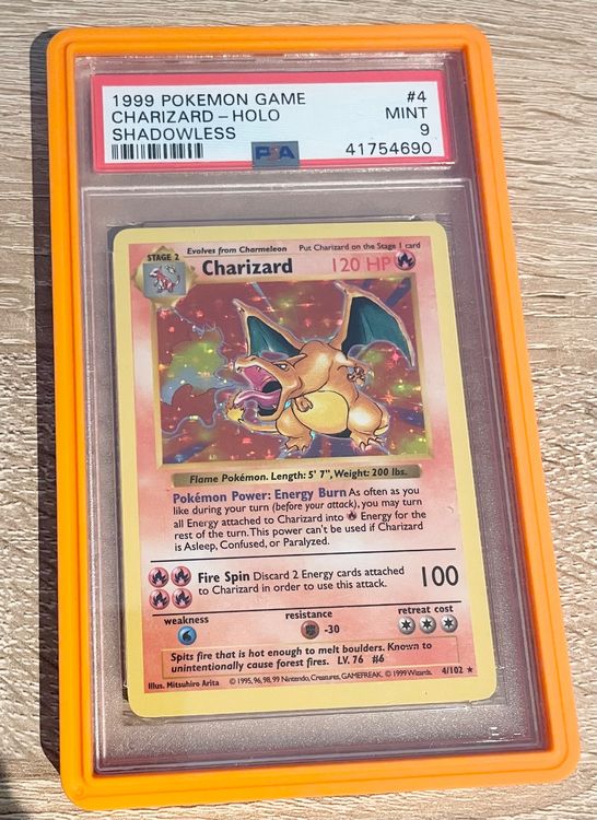 Glurak Charizard 2024 PSA 6 base set 1999 deutsch