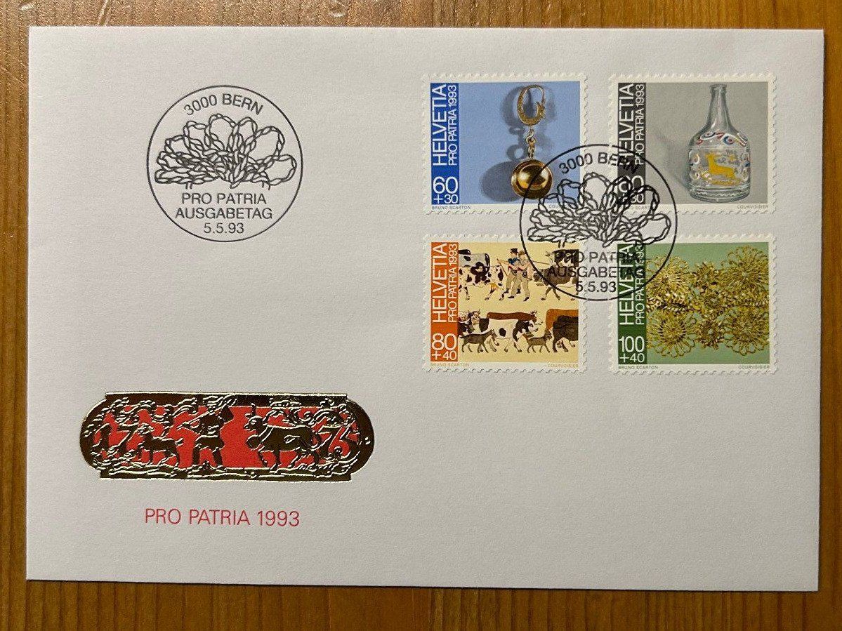 Tutti i francobolli: Erstagscouvert FDC Pro Patria 1993 – Usato da Zollikon venduto da Xblanka