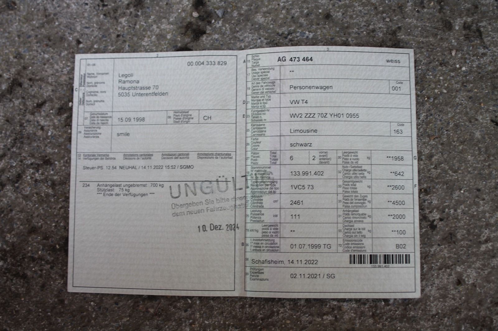 VW Autos: VW T4 tdi – Gebraucht aus Seengen von ram_jv72 5