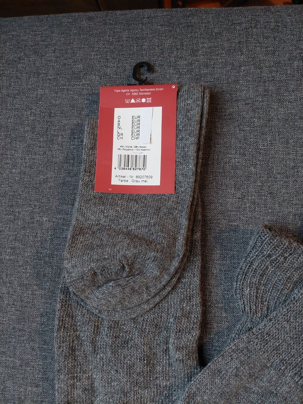 S.Oliver Calze: sOliver Overknee Strümpfe Mittelgrau Grösse 35-38 – Nuovo e nell'imballaggio originale da Beckenried venduto da Havacola 4