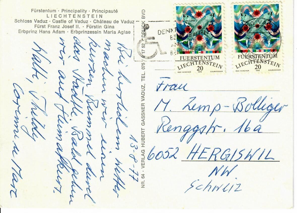 Cartes postales: Liechtenstein – D'occasion à Hochdorf par Ziegel-16 1