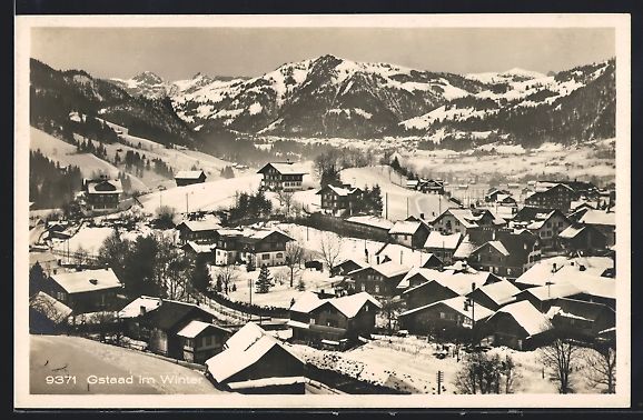 Cartoline postali: AK Gstaad, Teilansicht im Winter – Usato da Berlin venduto da bartko-reher