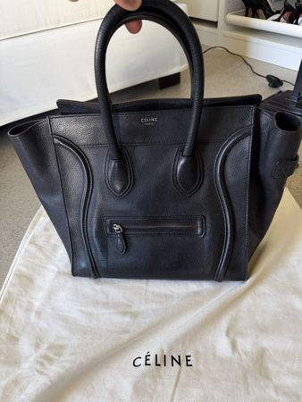 Celine Phantom Tasche Schwarz Leder