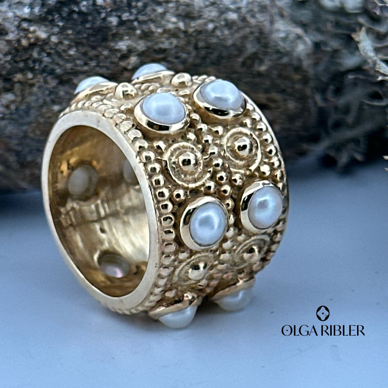Olga Ribler Anelli: Unikate Silber Ring 925 Grösse 59 mit Perlen – Nuovo (secondo la descrizione) da Luzern venduto da Schmuckoutlet 2