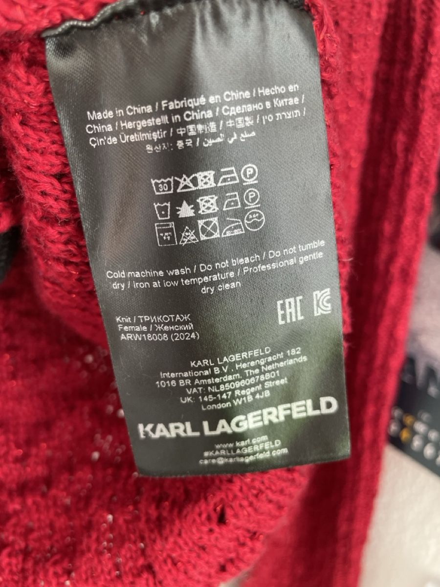 Karl Lagerfeld Giacche: Strickjacke Karl Lagerfeld, rot, Gr. M – Nuovo (secondo la descrizione) da Meilen venduto da delta-da-spica 4