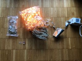 Lichtvorhang 2x2m, Konstsmide, 320 microbirnen, warmweiss