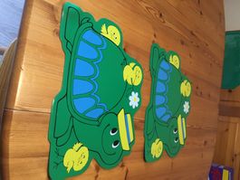 Tischsets Schildkröten und Hühner gebraucht