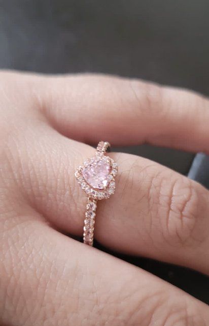 Ringe: Wunderschöner Ring Fingerring Herz mit Strasssteinchen rosé – Neu und originalverpackt aus Berg am Irchel von Zweiti_Chance