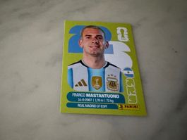 Panini Fussball WM 2026 Sticker Franco Mastantuono ARG 15