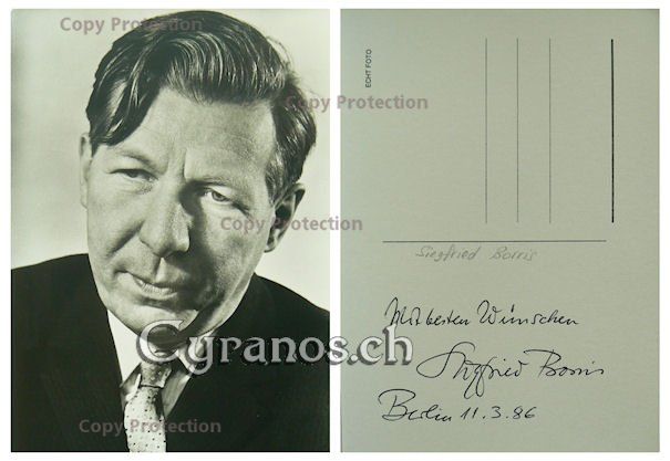 Autografi: Siegfried Borris (1906-1987) Komponist - Autogramm – Usato da Dietikon venduto da immortal-stars