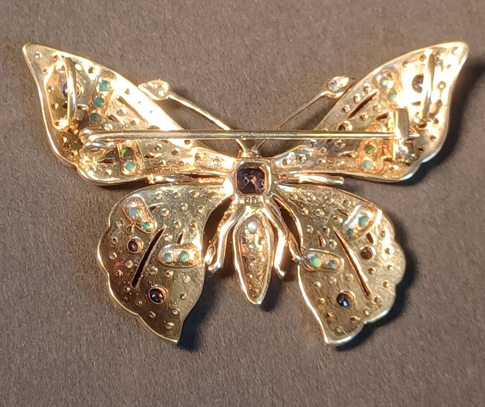 Ciondoli: SCHMETTERLING 375er Gold mit Saphir, Opal und Perlen – Usato da gais venduto da dun_c2xc 3