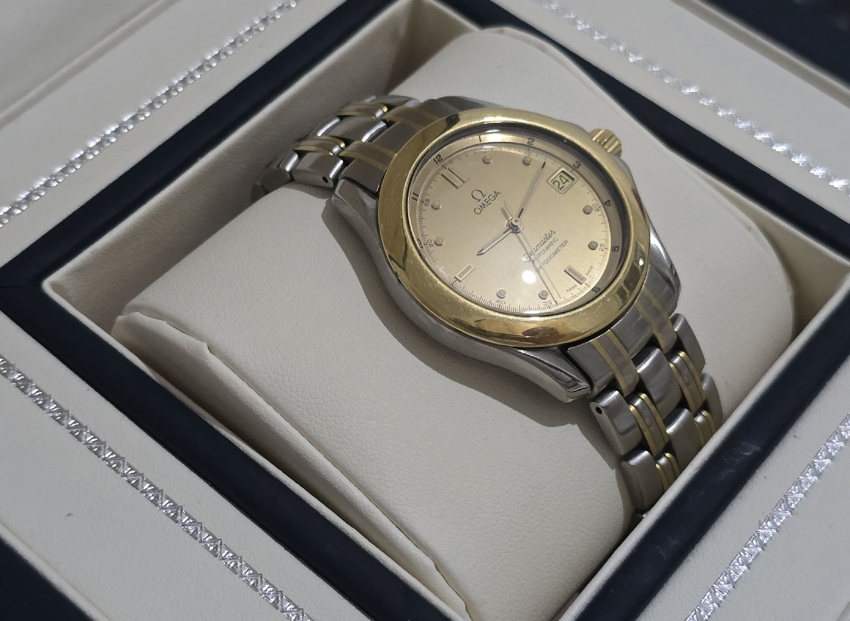 Omega Orologi: OMEGA Seamaster Automatic Chronometer  Or18k et Acier – Usato da Les Acacias venduto da watinjo 6