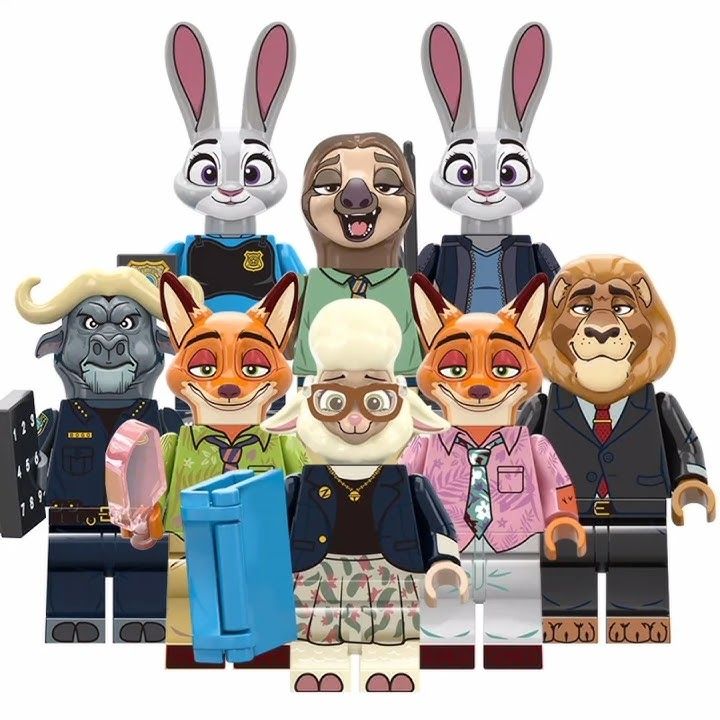 Lego Statuette: 8stk Zootopia mini figures: Nick, Judy, Flash and more! – Nuovo (secondo la descrizione) da Glattbrugg venduto da har_jgc7 1