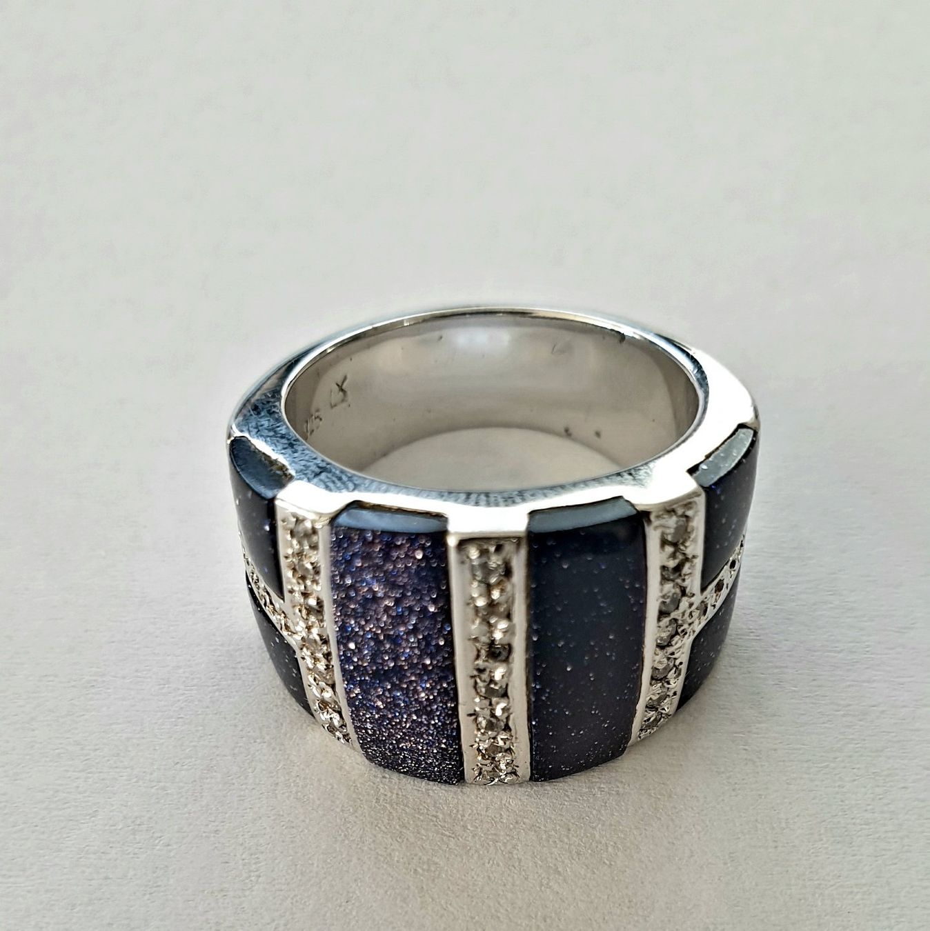 Anelli: Designer Silberring 925 mit Blaufluss Edelstein - NEU – Nuovo e nell'imballaggio originale da Uetikon am See venduto da Coralreef 1