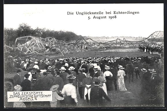 Photos & posters: Echterdingen, Zerstörtes Zeppelin'sches – D'occasion à Berlin par bartko-reher