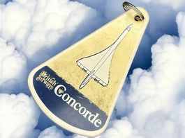 Selten Gepäckanhänger Concorde British Airways Vintage