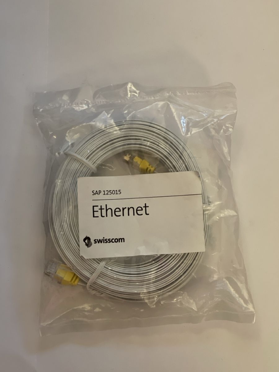 Swisscom Cavi: Ethernet Flach-Kabel 10m – Nuovo e nell'imballaggio originale da Zürich venduto da Pitschi17