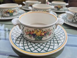 6 Suppentassen mit Untertellern, Basket, Villeroy&Boch