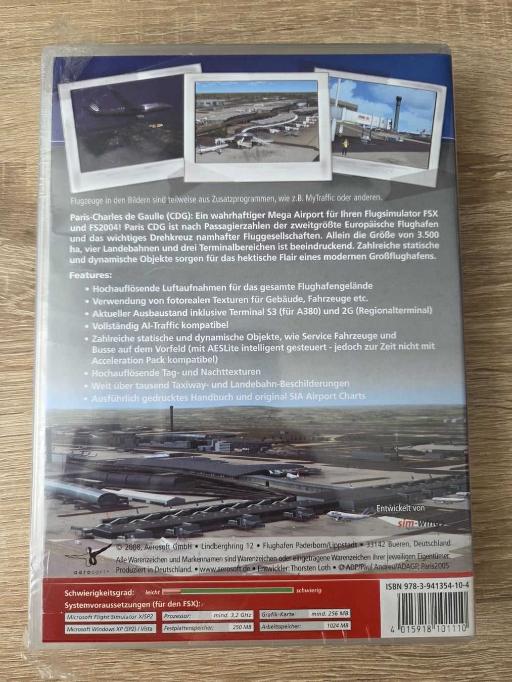 Giochi: Mega Airport Paris CDG for Flight Simulator X - PC - NEW – Nuovo e nell'imballaggio originale da Carouge GE venduto da Franllo 1