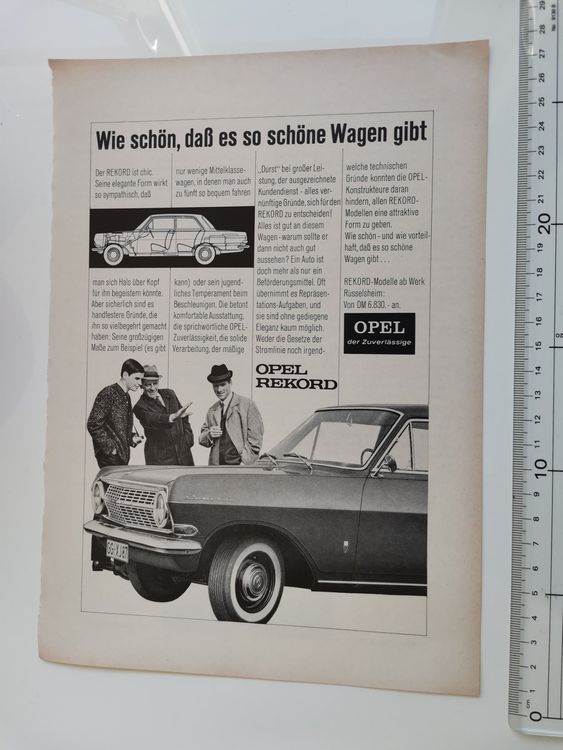 Opel Rekord Original Werbung Januar 1964 Kaufen Auf Ricardo