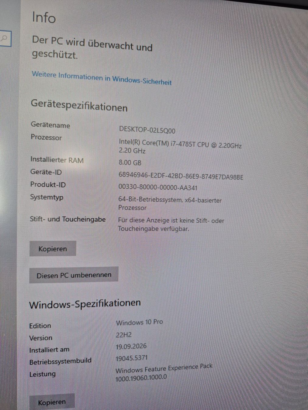 Hewlett Packard PC: HP EliteDesk Mini PC Intel Core i7 Windows 10 – Usato da Rüti b. Lyssach venduto da Fidi4 4